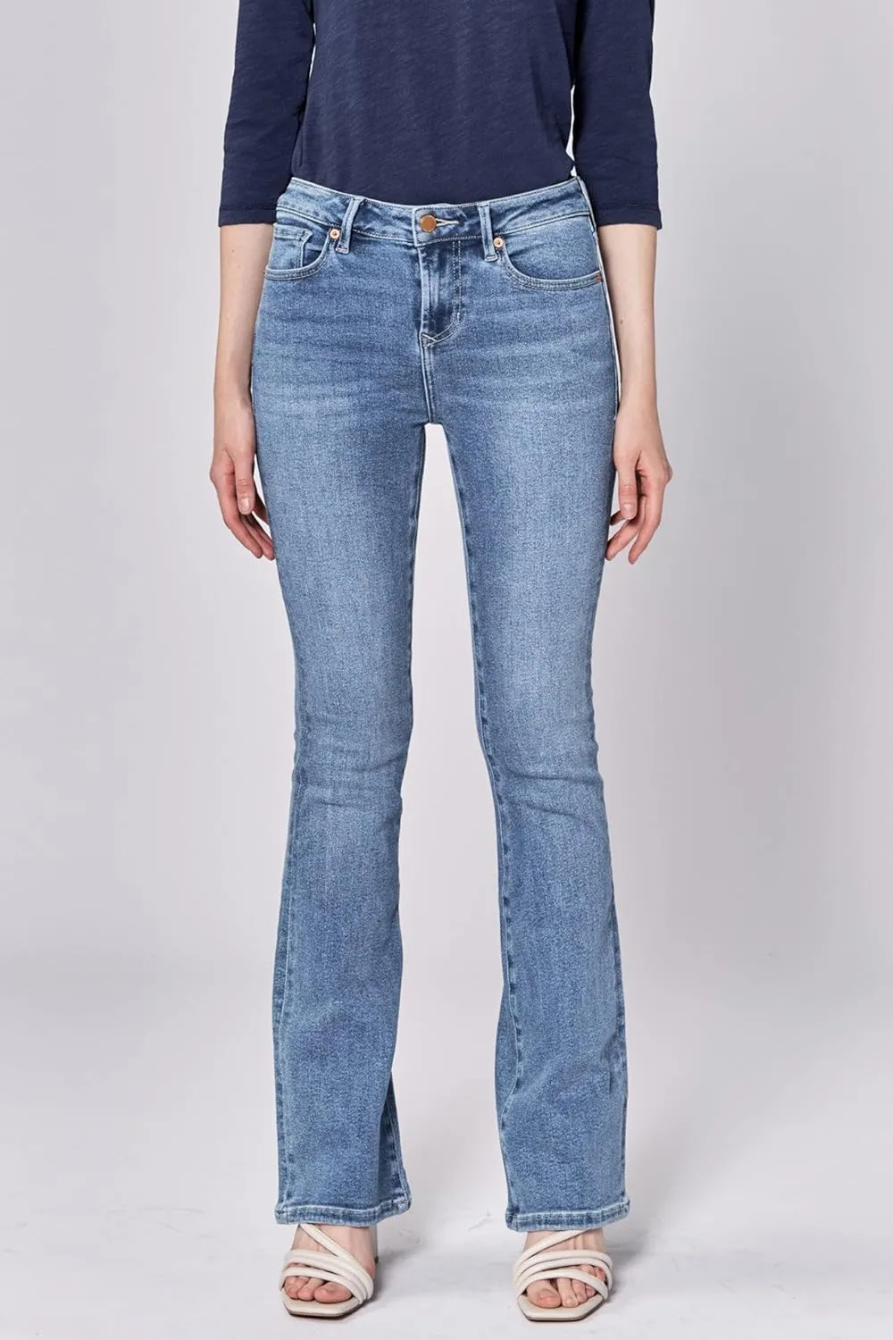 DEAR JOHN Jaxtyn Women's Bootcut Jeans Mid-Rise Midwaisted Full Inseam Comfort Stretch Denim fit