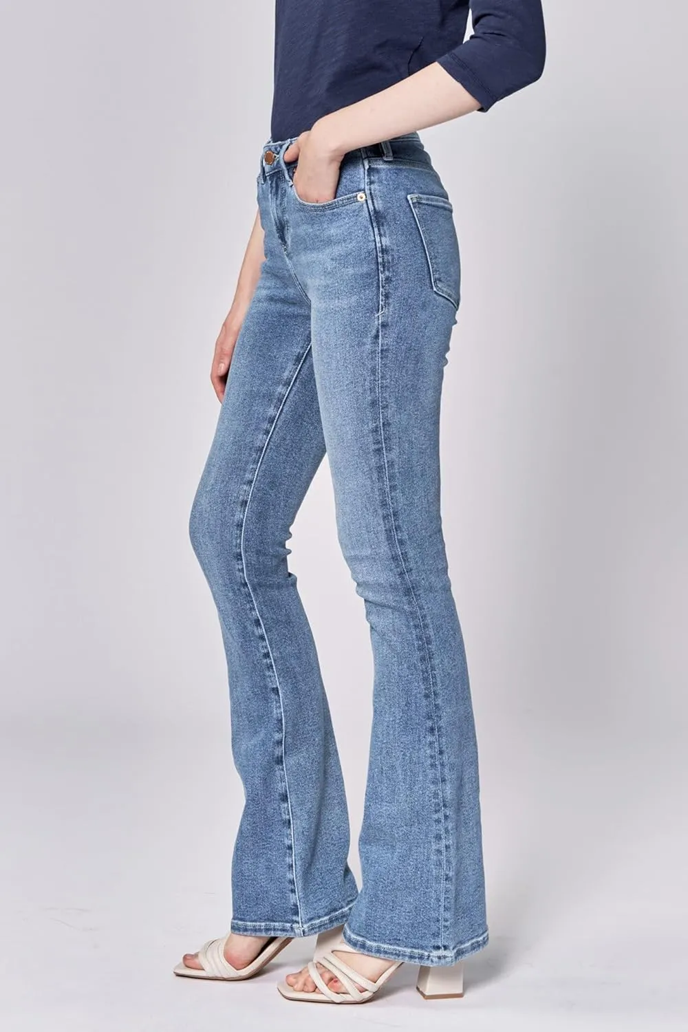 DEAR JOHN Jaxtyn Women's Bootcut Jeans Mid-Rise Midwaisted Full Inseam Comfort Stretch Denim fit