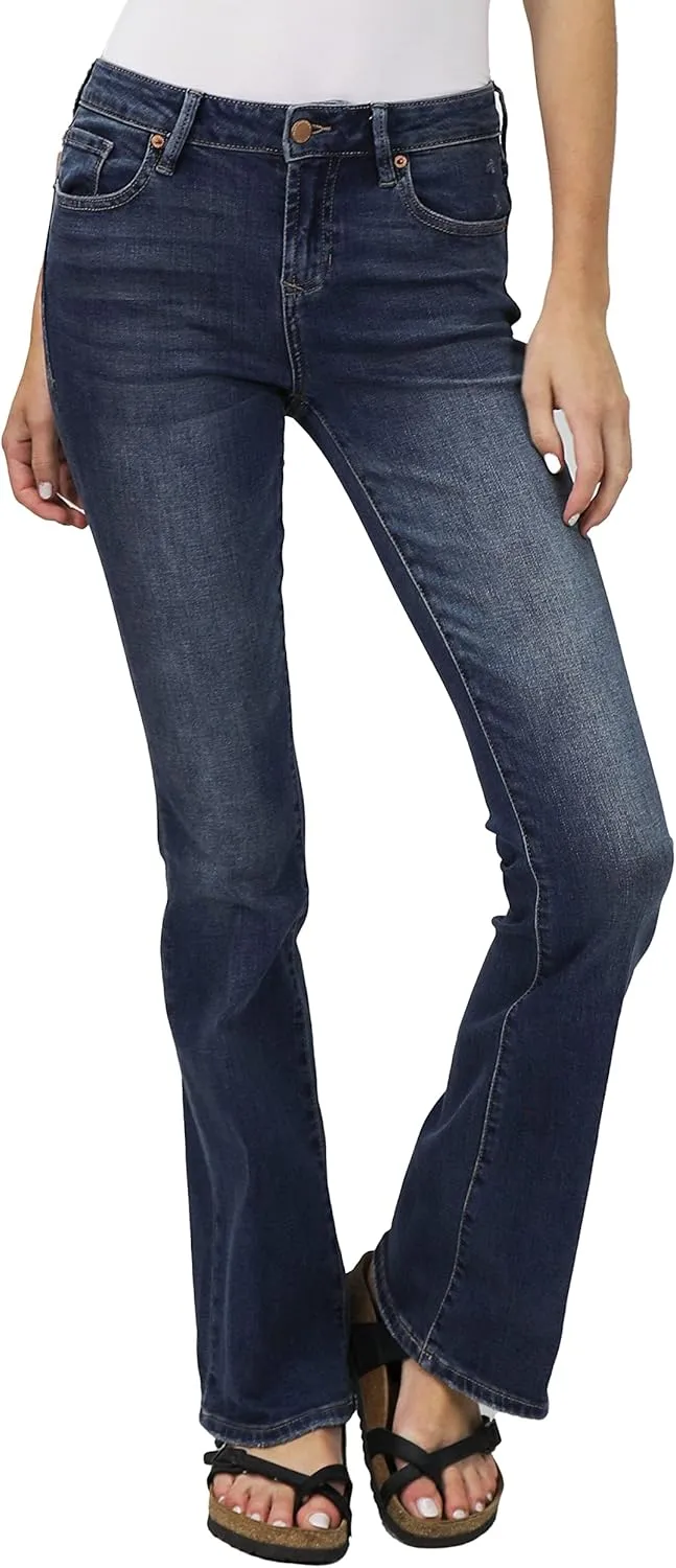 DEAR JOHN Jaxtyn Women's Bootcut Jeans Mid-Rise Midwaisted Full Inseam Comfort Stretch Denim fit