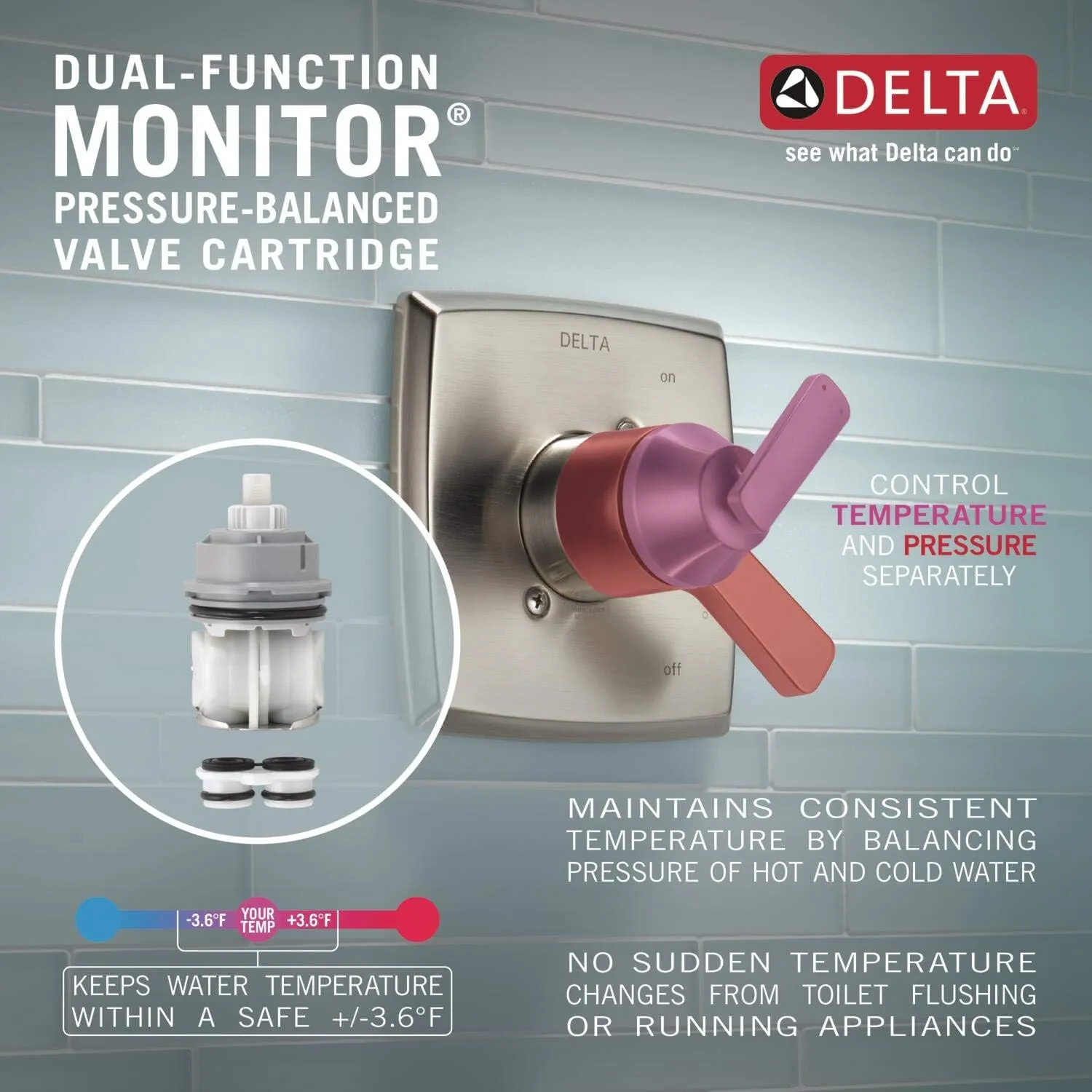 Delta Faucet Tetra 17 Series Dual-Function Gold Shower Faucet Set with In2ition 2-in-1 Shower Head with Handheld Spray, Gold Shower Faucet, Lumicoat Champagne Bronze T17289-CZ-PR (Valve Not Included)