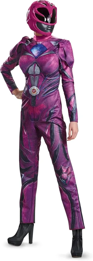 Disguise Women's Pink Ranger Movie Deluxe Adult Costume