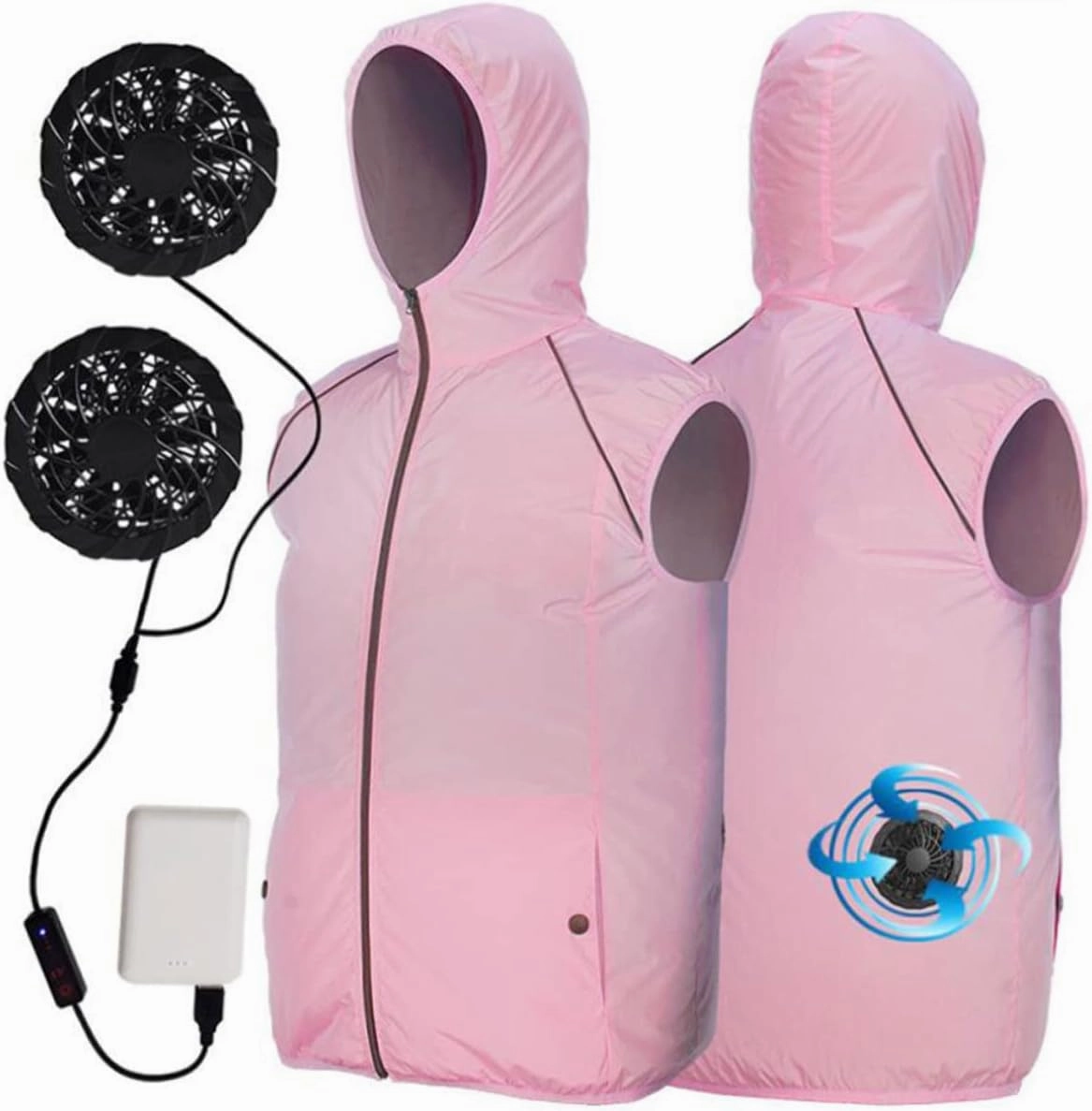 Djustable Gear Fan Vest Cooling Vest for Men Women Summer Outdoor Beach Reflective Material 10h Battery Life