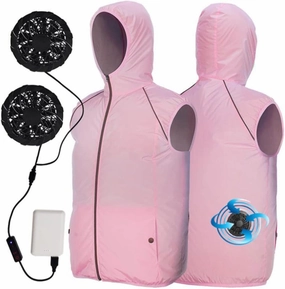 Djustable Gear Fan Vest Cooling Vest for Men Women Summer Outdoor Beach Reflective Material 10h Battery Life