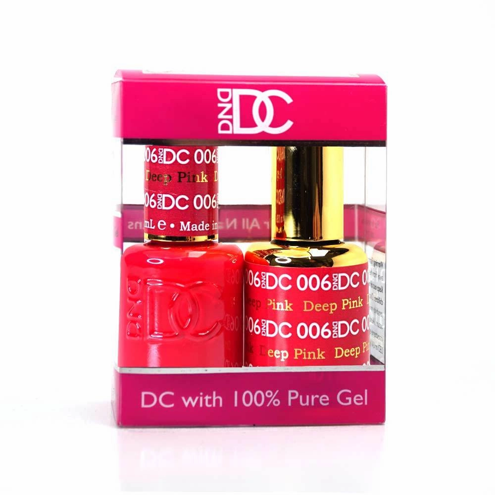 DND / DC Gel Nail Polish Matching Duo - 006 Deep Pink