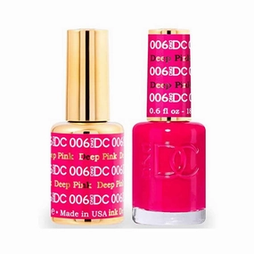DND / DC Gel Nail Polish Matching Duo - 006 Deep Pink