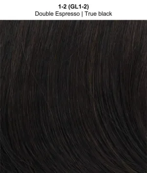 Dream Do Wig Color GL1-2 DOUBLE ESPRESSO - Gabor Wigs 5" Curly Shag Full Volume Barrel Waves Flexlite Synthetic Lace Front Sculpted Cut Bundle MaxWigs Hairloss Booklet