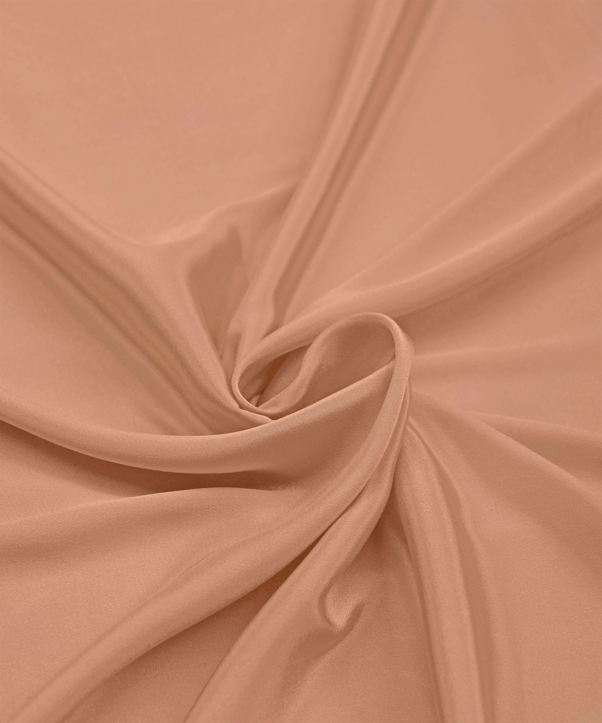 Dusty Peach Plain Dyed Crepe Fabric