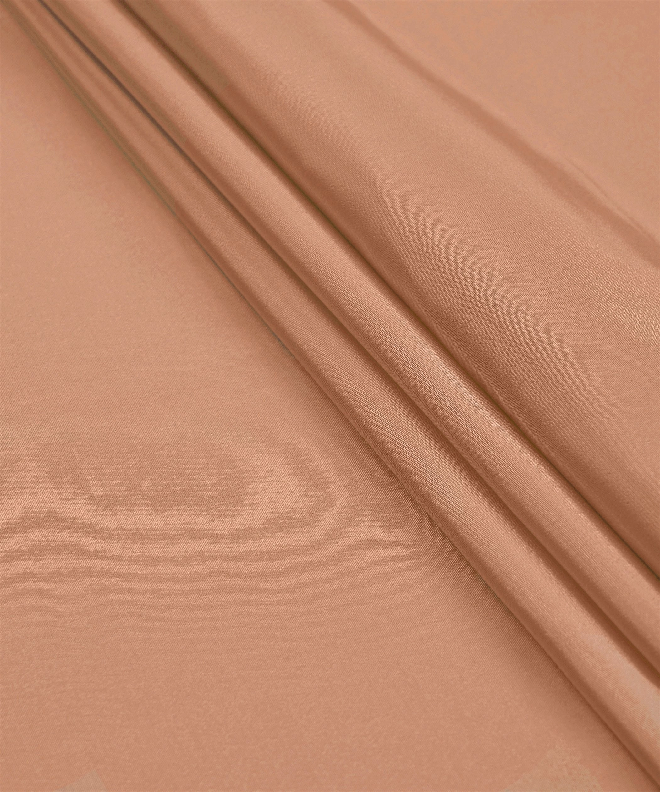 Dusty Peach Plain Dyed Crepe Fabric