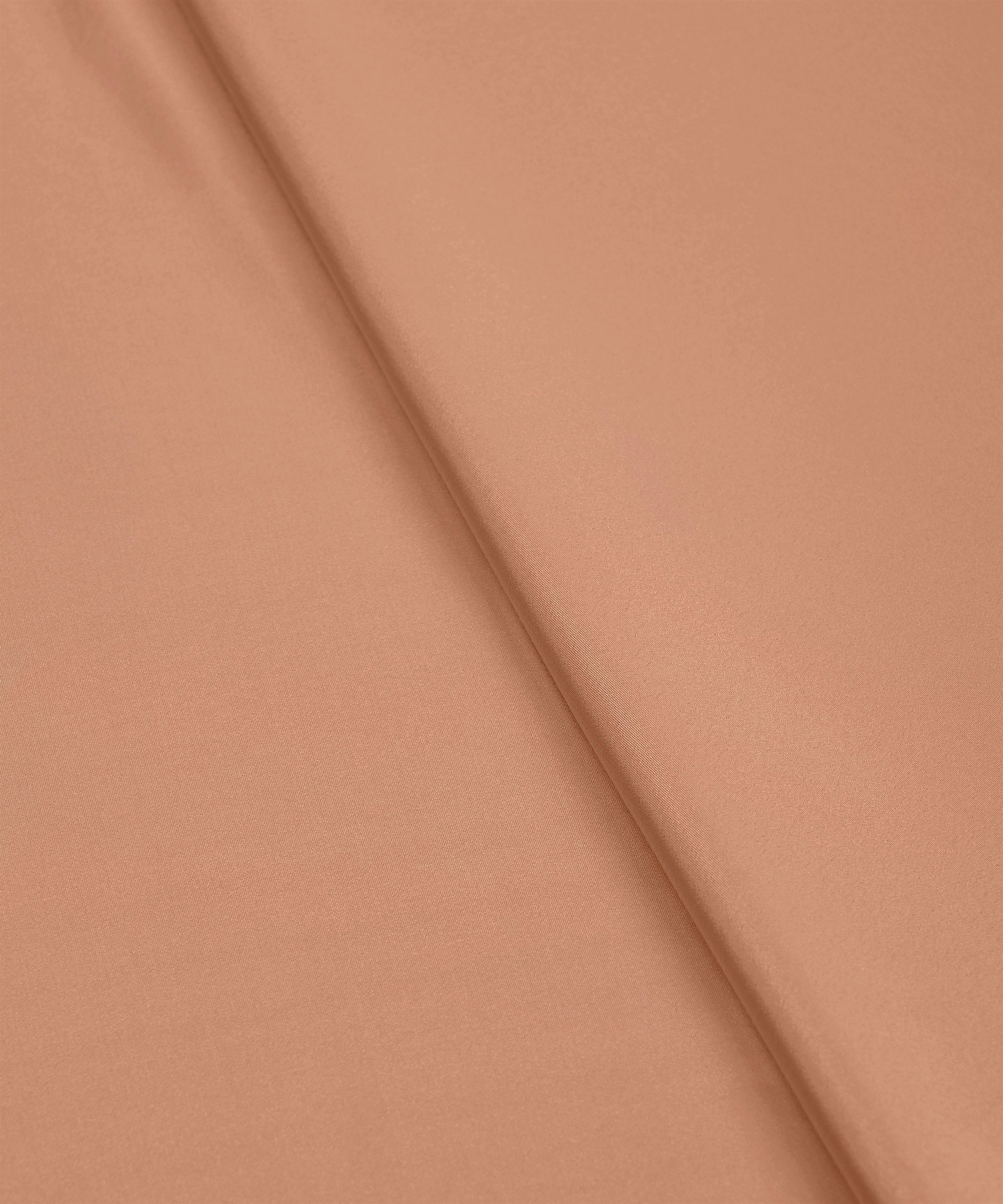 Dusty Peach Plain Dyed Crepe Fabric