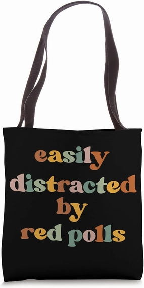 Easily Distracted By A Cow - Breeder Red Poll Cattle Tote Bag