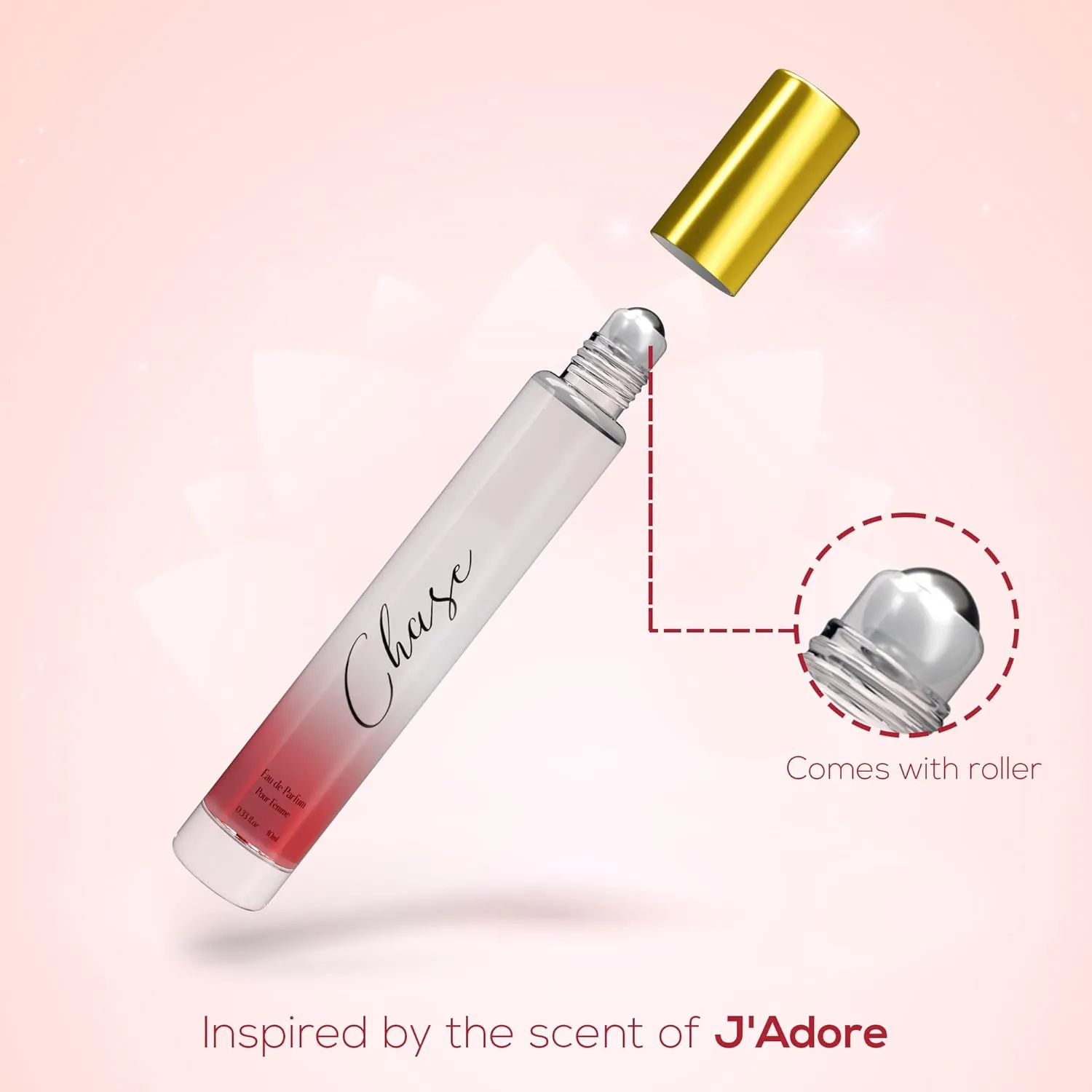 Eau De Parfum for Women Rollerball Set - Naomi, Camilla, Chase, and Crimson - INSPIRED by BRIGHT CRYSTAL, JADORE, BAC. RUG. 540 - (0.33 fl oz / 10 ml) Each