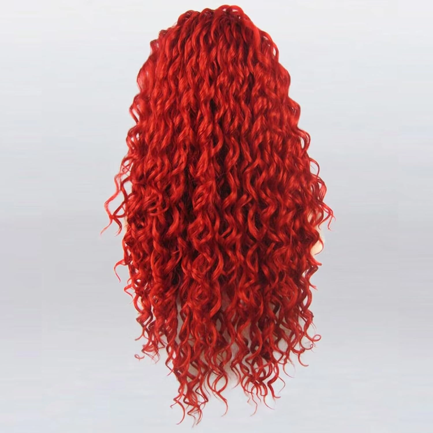 Ebingoo Long Curly Brown Lace Front Wig Synthetic Hair Wigs for Women N18 30 27HR (red)