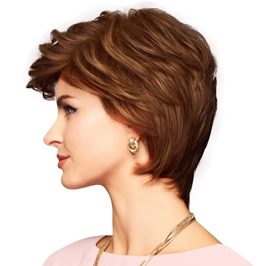 Enthusiastic Wig Cap, Short Shag With Layers And Volume by Hairuwear, Medium Red