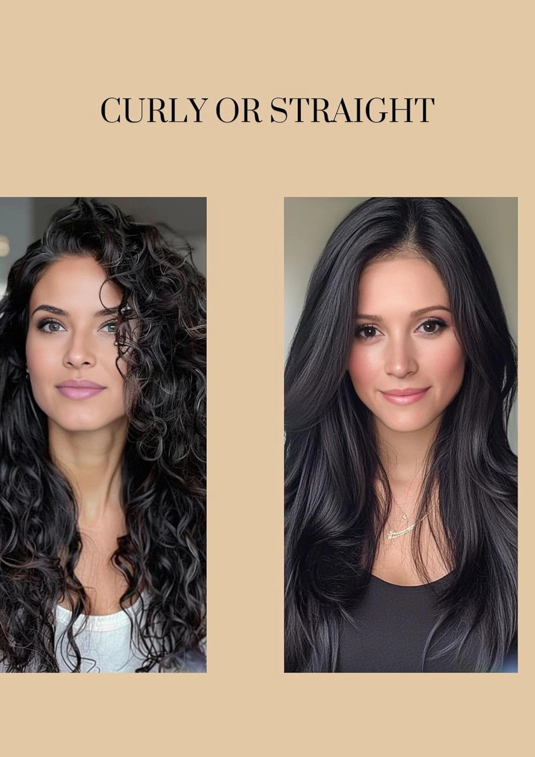 Envie Me Luxury Hair Extensions Remy Cuticle Intact Double Drawn Real Human Hair Deep Wave Curl Hair Seamless-Invisible Clip In Hair Extensions #1B Soft Black 110g 20 inch 8 pcs