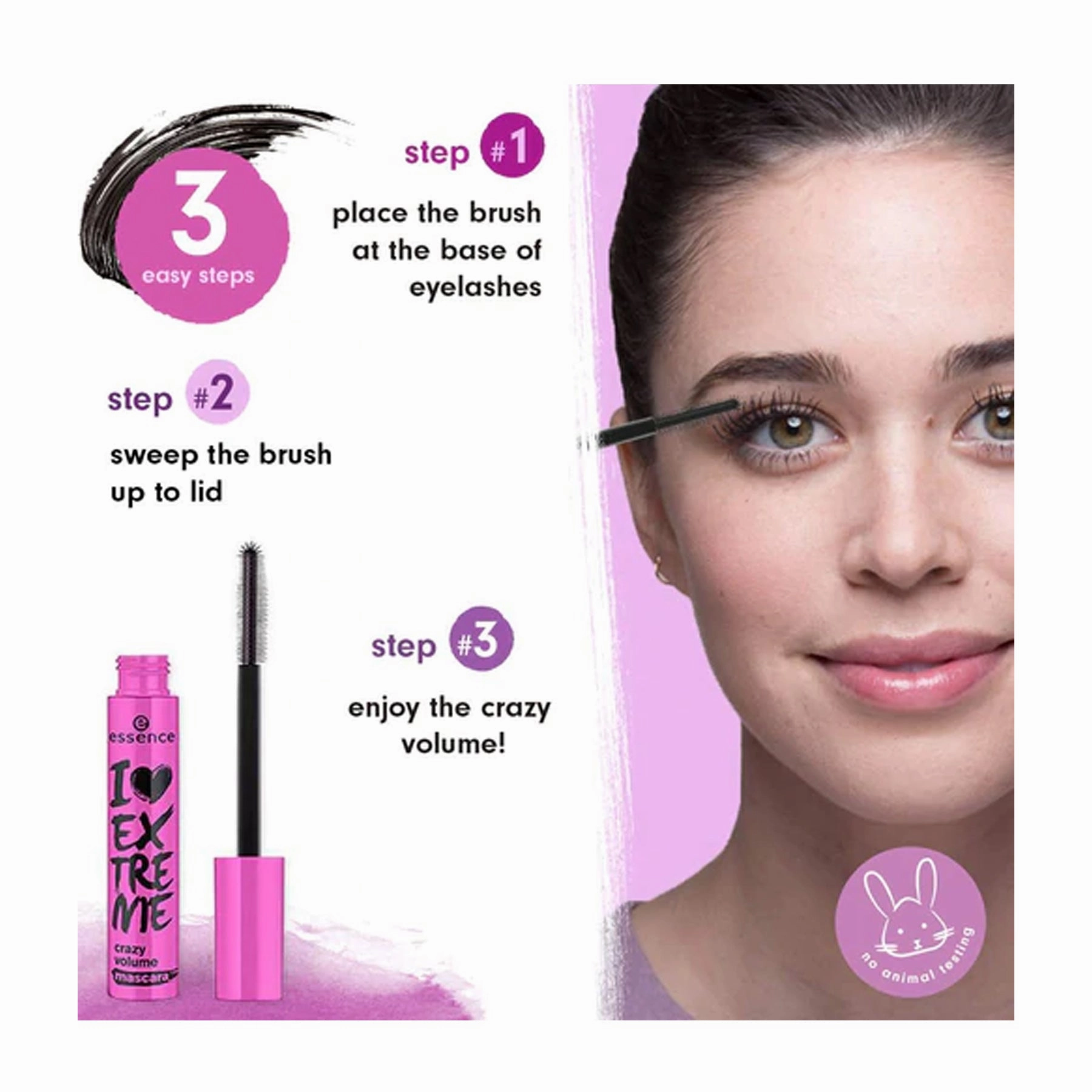 Essence I Love Extreme Crazy Volume Mascara (Pink)