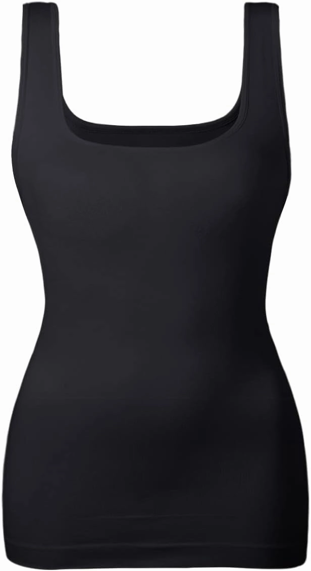 EUYZOU Women Tummy Control Shapewear Tank Tops Seamless Square Neck Compression Tops Slimming Body Shaper Camisole