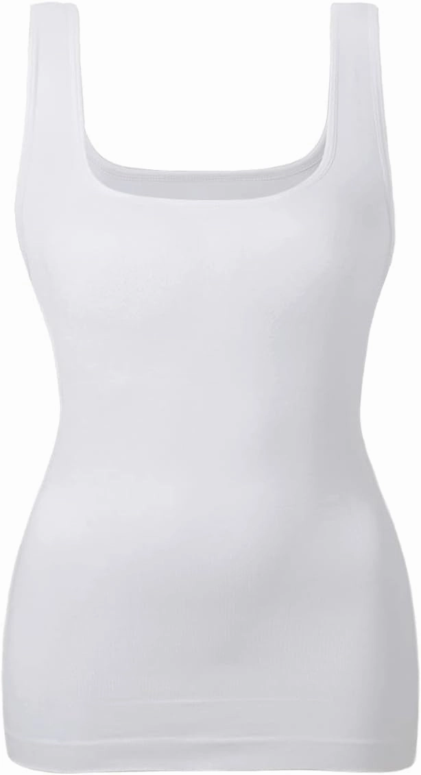 EUYZOU Women Tummy Control Shapewear Tank Tops Seamless Square Neck Compression Tops Slimming Body Shaper Camisole