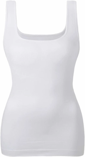 EUYZOU Women Tummy Control Shapewear Tank Tops Seamless Square Neck Compression Tops Slimming Body Shaper Camisole