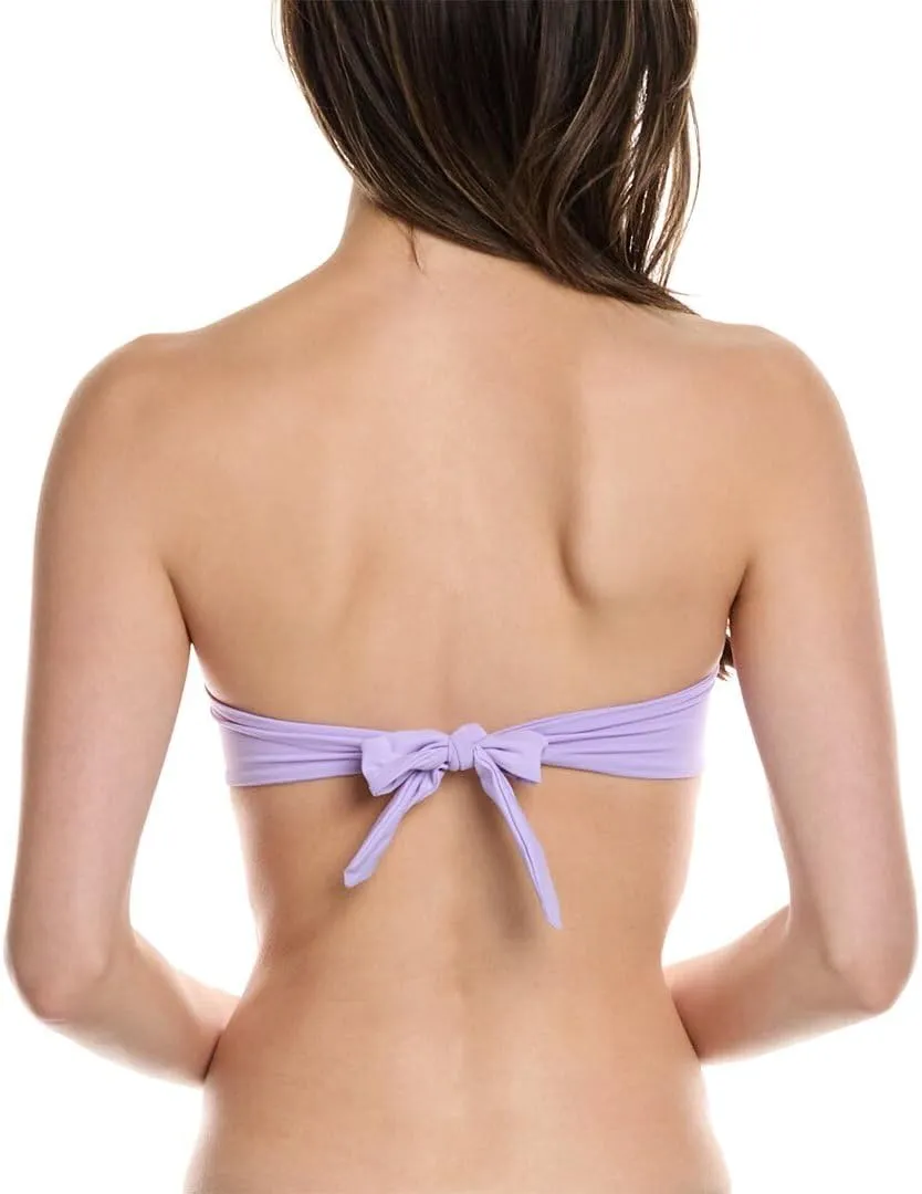 Evita Peach Shiny Strapless Top