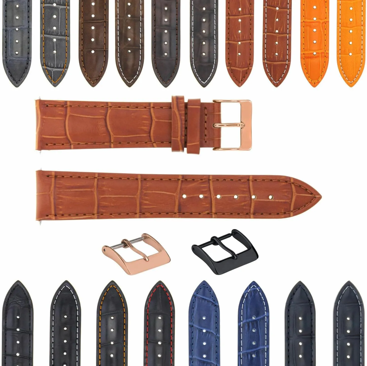 Ewatchparts 22mm - 24mm Rubber Diver Watch Band Strap Compatible With Panerai GMT Marina Luminor Radiomir