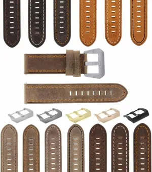 Ewatchparts 22mm - 24mm Rubber Diver Watch Band Strap Compatible With Panerai GMT Marina Luminor Radiomir