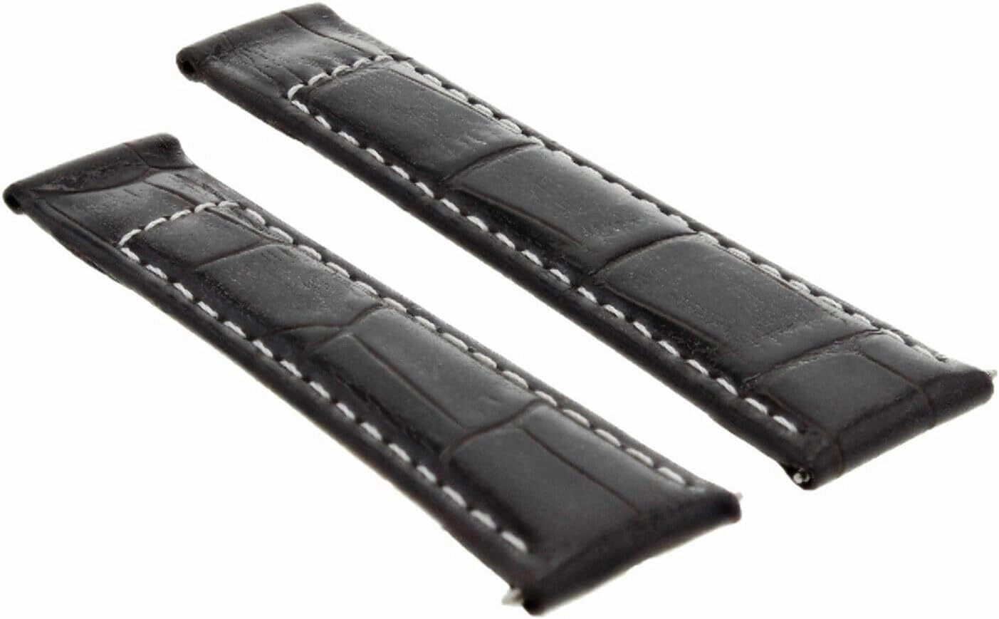 Ewatchparts 20mm Leather Watch Band Strap Compatible With All Rolex Daytona Watch Short, Regular, Long