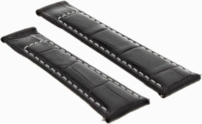 Ewatchparts 20mm Leather Watch Band Strap Compatible With All Rolex Daytona Watch Short, Regular, Long