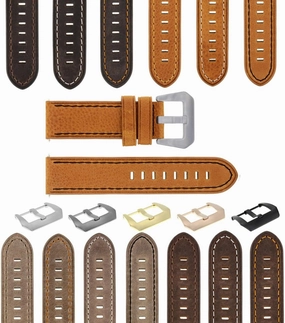 Ewatchparts 22mm - 24mm Rubber Diver Watch Band Strap Compatible With Panerai GMT Marina Luminor Radiomir