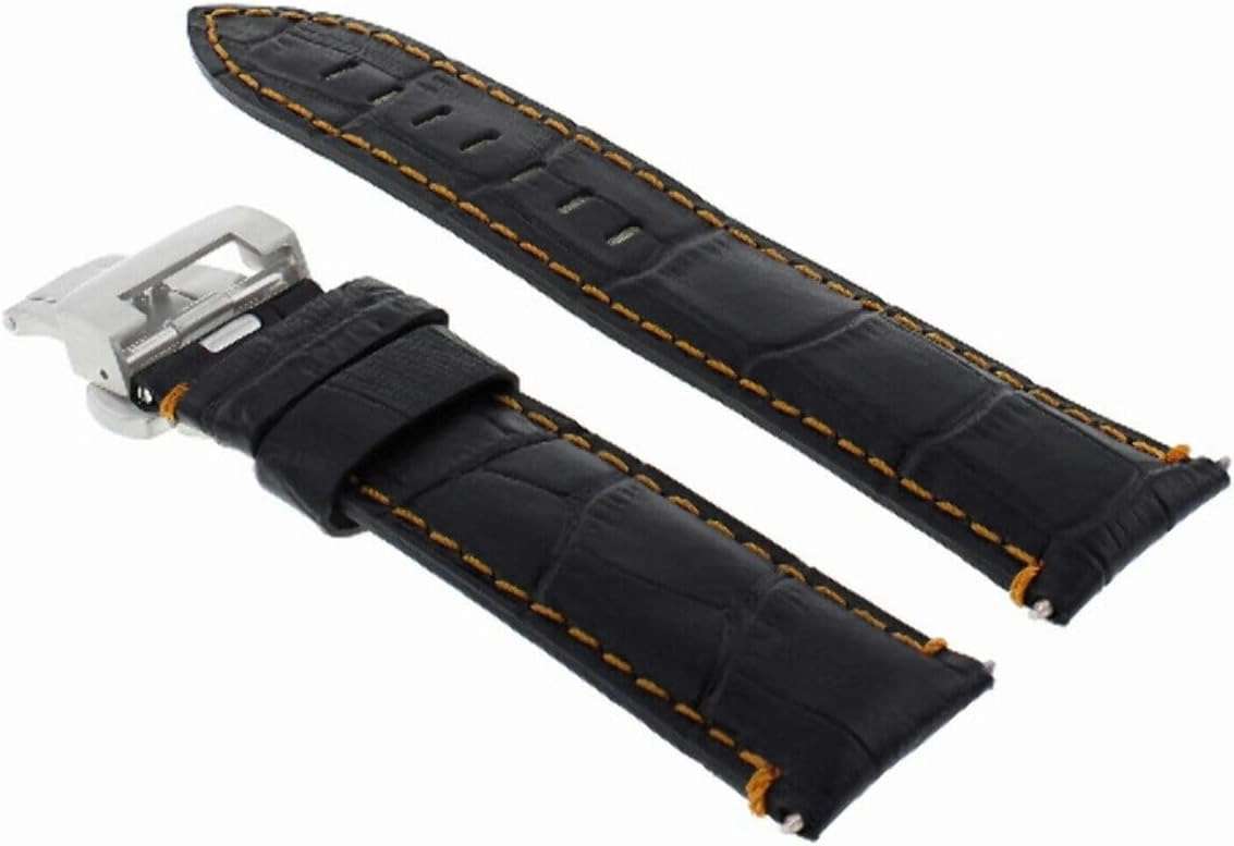 Ewatchparts 22mm - 24mm Rubber Diver Watch Band Strap Compatible With Panerai GMT Marina Luminor Radiomir
