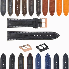 Ewatchparts 22mm - 24mm Rubber Diver Watch Band Strap Compatible With Panerai GMT Marina Luminor Radiomir