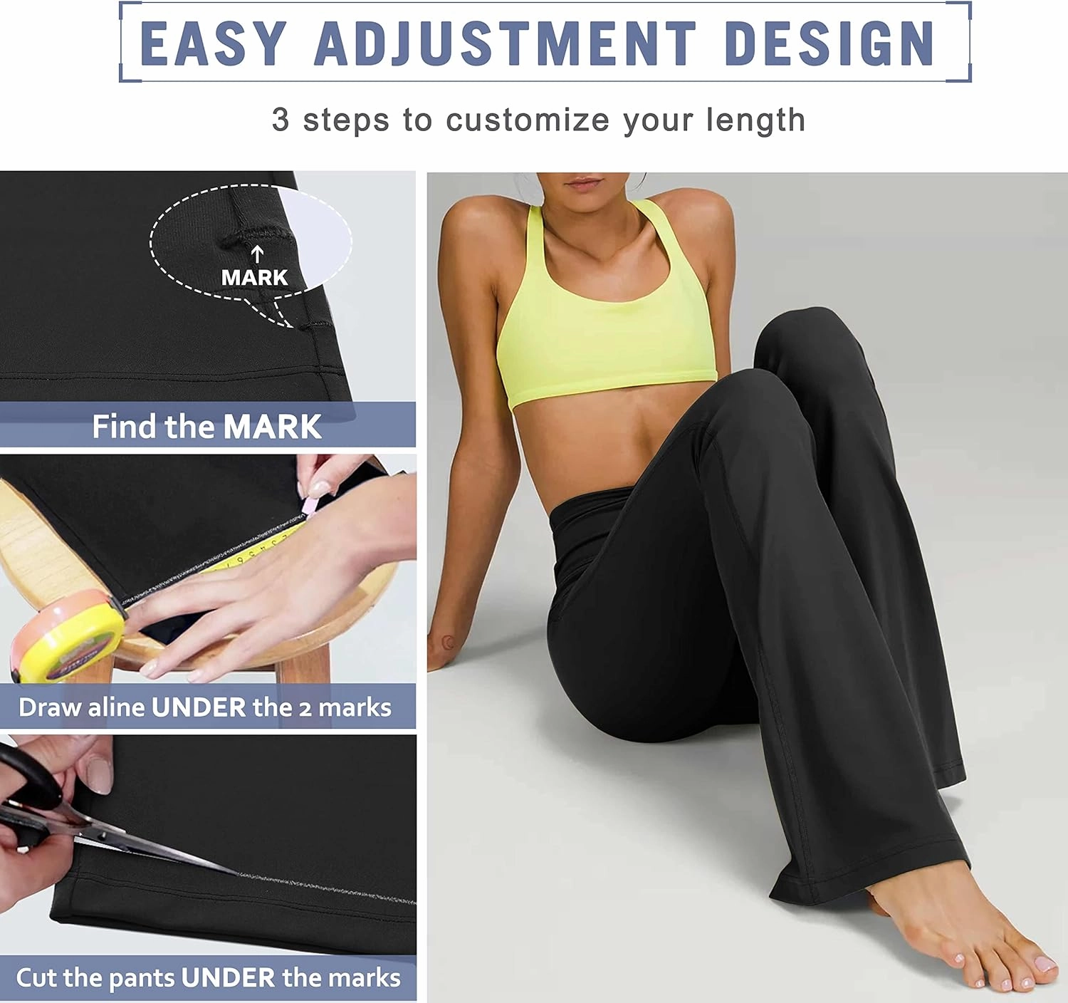 Ewedoos Bootcut Yoga Pants with Pockets for Women Wide Leg Pants Woman High Waisted Stretchy Work Pants for Yoga Workout