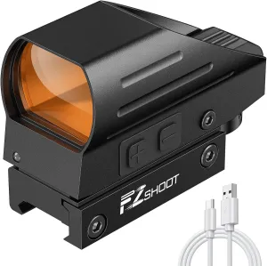 EZshoot Rechargable Red Dot Reflex Sight, Rechargeable Design, Reflex Red Dot Optic Scope with 20mm Picatinny Rail Mount, Absolute Co-Witness