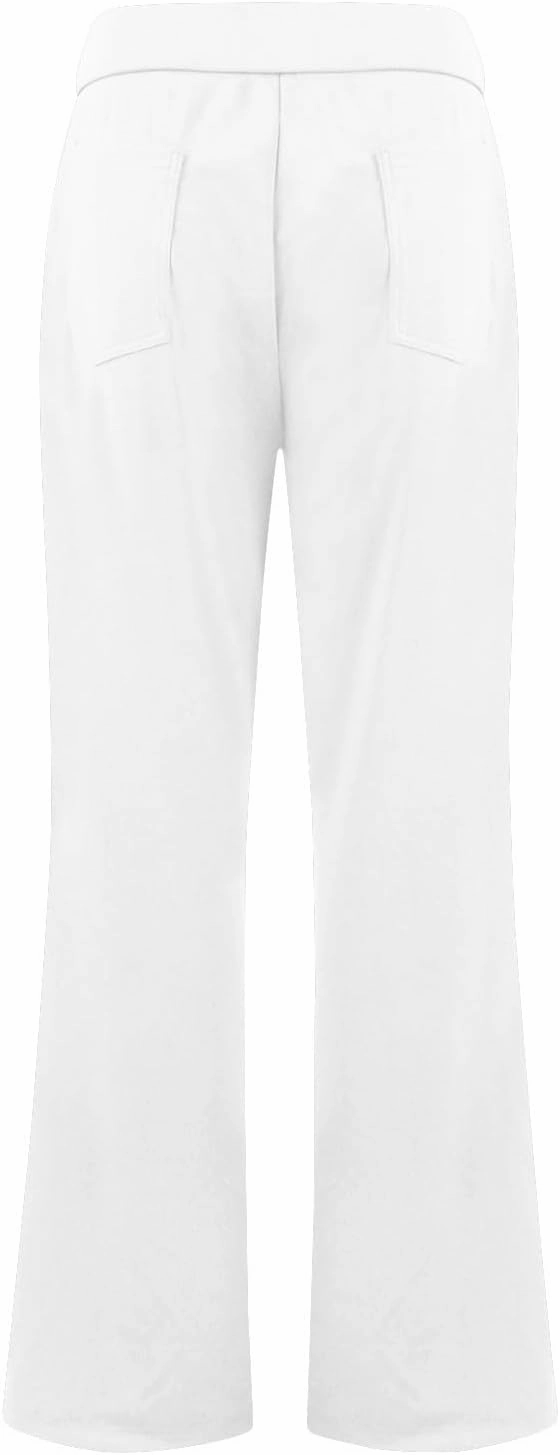 fanmpghleoo Pull On Dress Pants for Women Tummy Control Mini Flare Leggings with Pockets Stretchy Work Business Casual Slacks