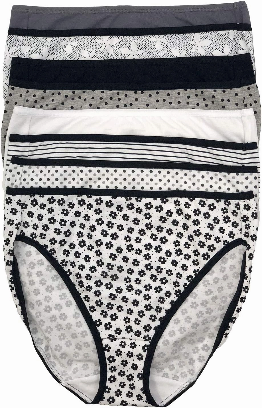 Felina Cotton Modal Hi Cut Panties - Sexy Lingerie Panties for Women - Underwear for Women 8-Pack