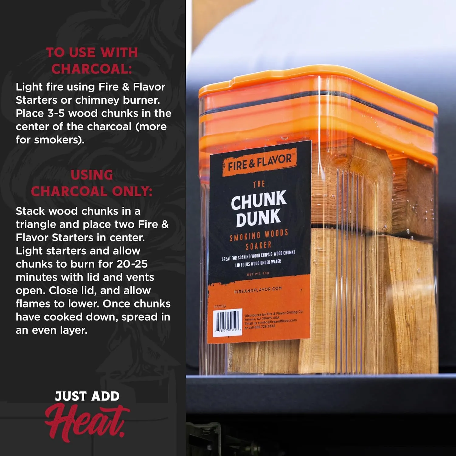 Fire & Flavor Cherry Wood Chunks for Smoking and Grilling - All-Natural, Long-Lasting with a Mildly Sweet Flavor - Large Chunk Wood Chips for Smokers,Red
