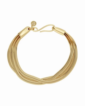Flat chain bracelet in peach sorbet