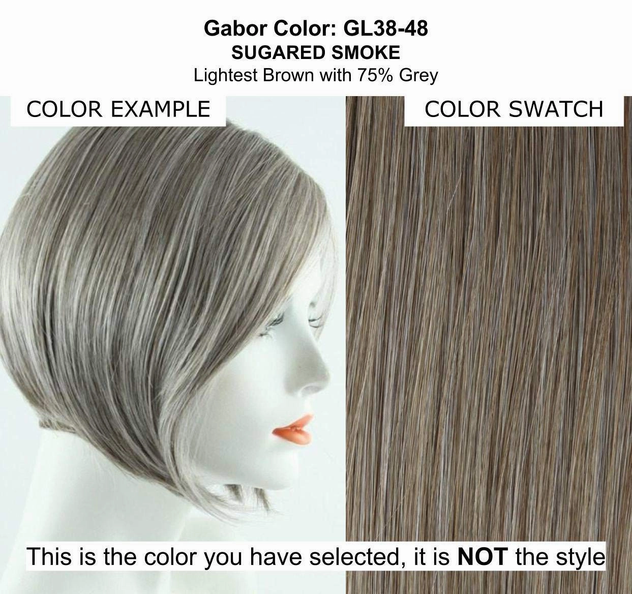 Flirt Average Cap Wig Color GL 38-48 SUGARED SMOKE - Gabor Wigs Short Precision Layering Small Curls FlexLite Synthetic Women's Capless Persoanl Fit Bundle with MaxWigs Hairloss Booklet