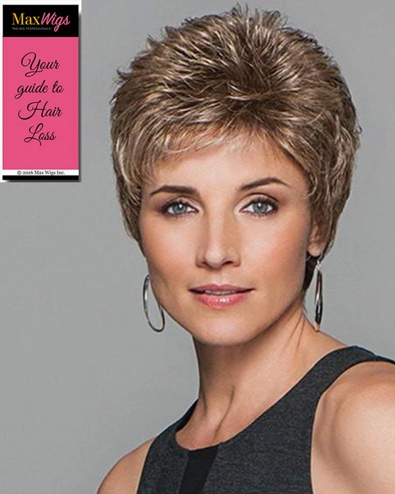 Flirt Average Cap Wig Color GL 38-48 SUGARED SMOKE - Gabor Wigs Short Precision Layering Small Curls FlexLite Synthetic Women's Capless Persoanl Fit Bundle with MaxWigs Hairloss Booklet