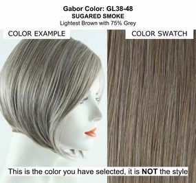 Flirt Average Cap Wig Color GL 38-48 SUGARED SMOKE - Gabor Wigs Short Precision Layering Small Curls FlexLite Synthetic Women's Capless Persoanl Fit Bundle with MaxWigs Hairloss Booklet