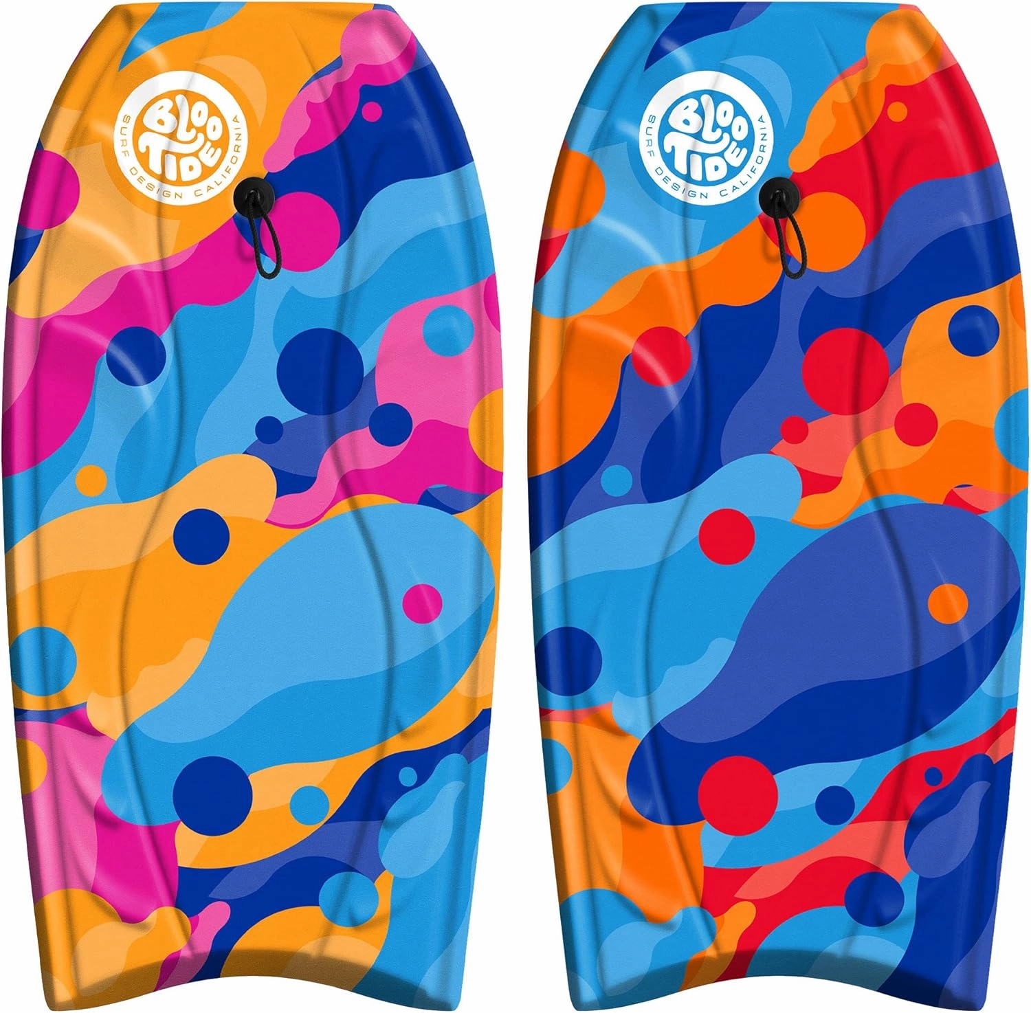 Foam Bodyboard 40" | Bodyboards for Recreational Beginners and All Surfing Levels | Contoured Deck and Channel Bottom | for Lake Pool Ocean Beach Wave Riding 2 Pack