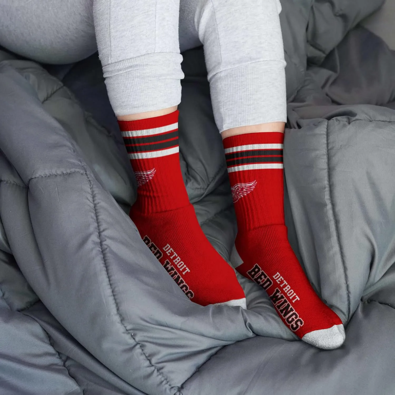 For Bare Feet Kids' 4 Stripe Deuce Crew NHL