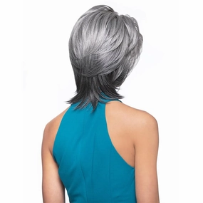 Foxy Silver Wigs Aubrey Wig Color F4/27-12" Shoulder Length Wavy Full Volume Fusion Heat Friendly Synthetic Fiber Womens Lightweight Lace Front Bundle Hairloss Booklet