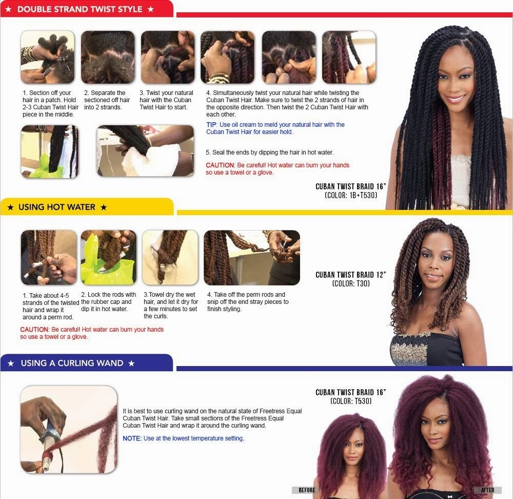 Freetress Equal Synthetic Hair Braids Double Strand Style Cuban Twist Braid 16" (6-PACK, 33)
