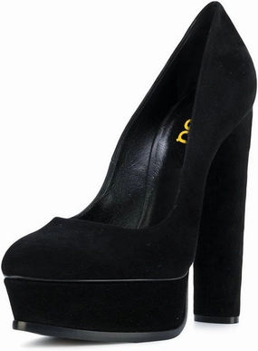 FSJ Women Classic Chunky High Heels Pumps Platform Closed Toe Sexy Slip On Ladies Shoes Size 4-15 US
