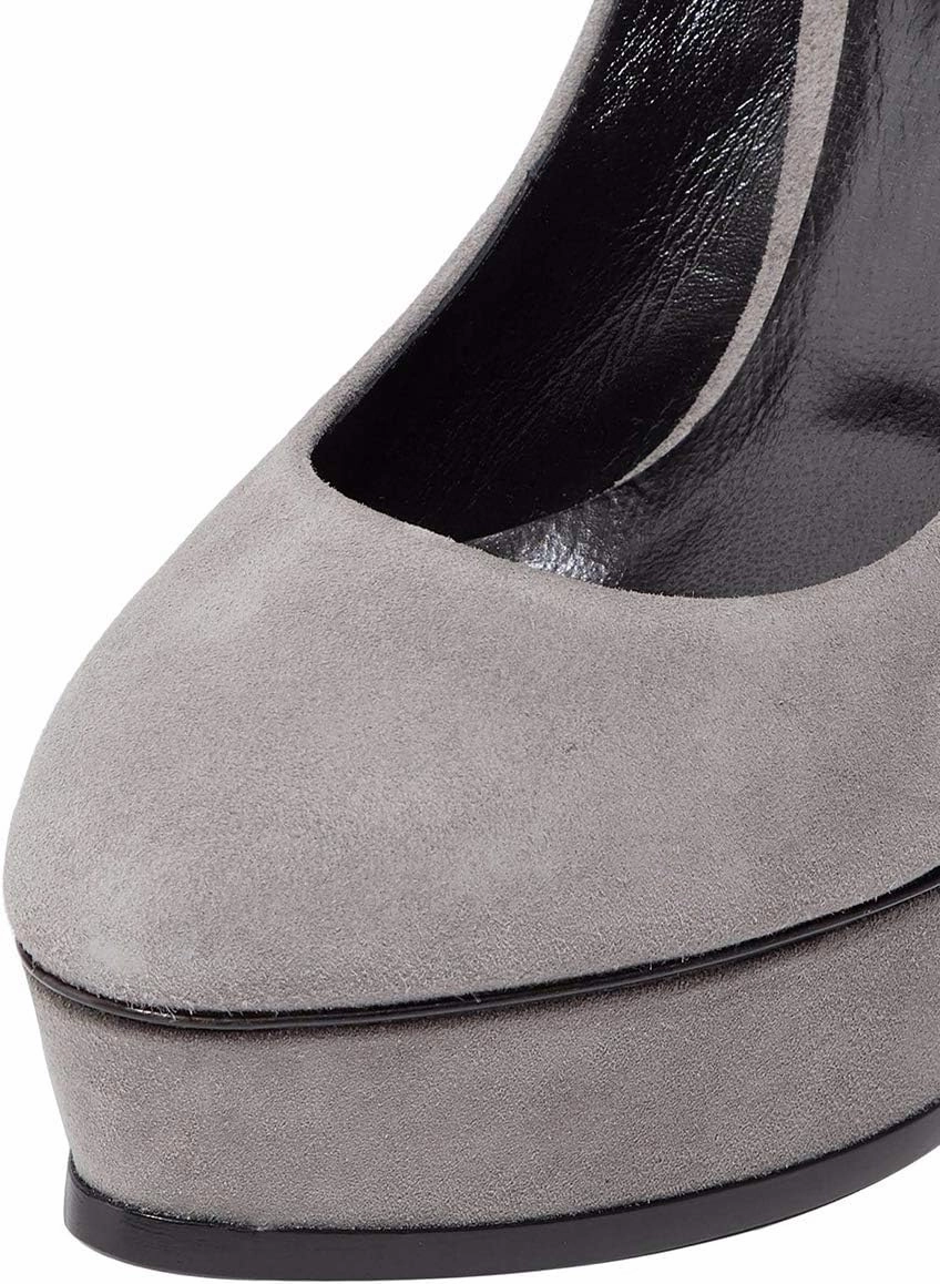FSJ Women Classic Chunky High Heels Pumps Platform Closed Toe Sexy Slip On Ladies Shoes Size 4-15 US