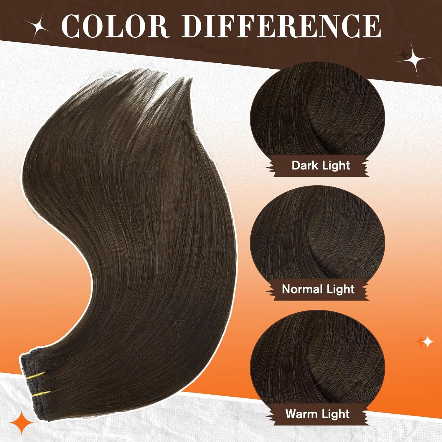 Full Shine Clip in Hair Extensions 10 Inch Human Hair Clip in Extensions Dark Brown Real Hair Clip in Extensions Double Weft Natural Hair Clip in Hair Soft Straight 3Pcs For Short Hair 60 Grams