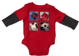 Garanimals Red Animal Long Sleeve Creeper (0-3 Moinths)