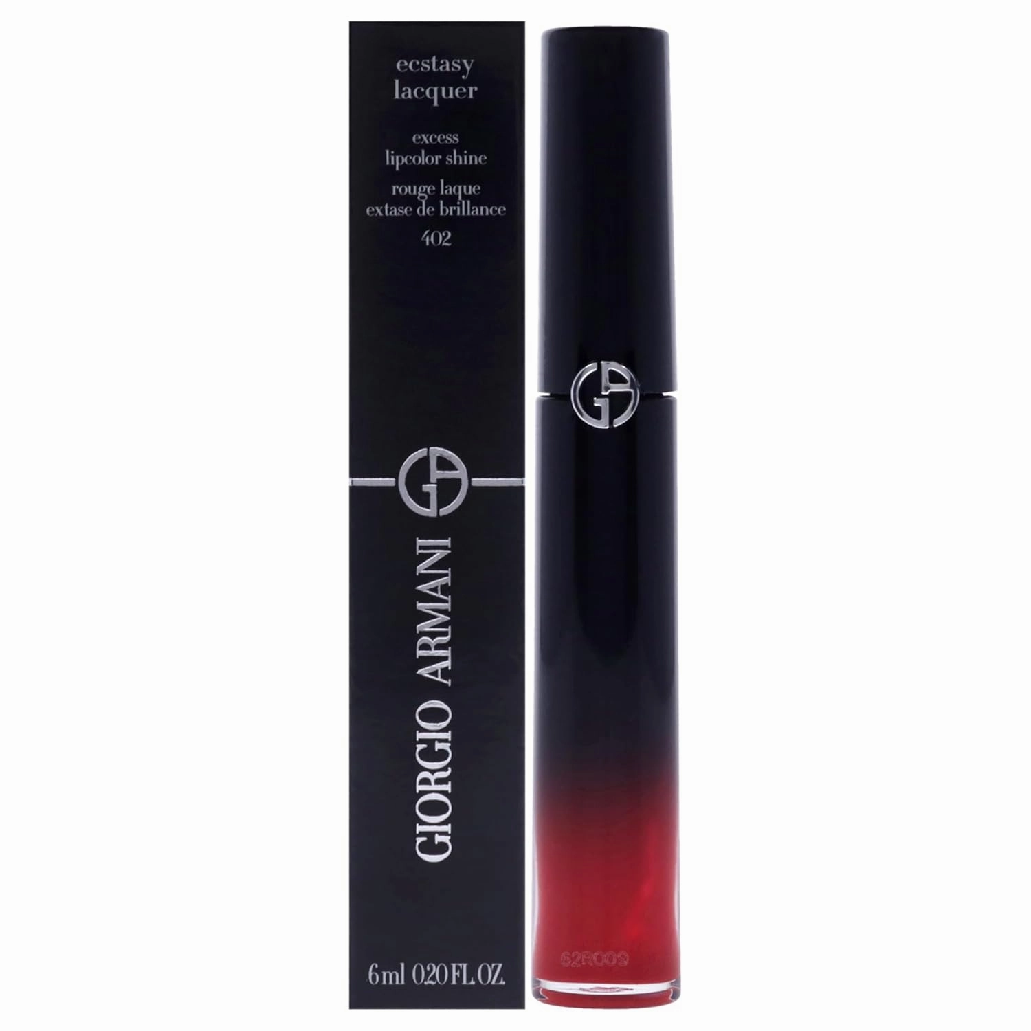 Giorgio Armani Ecstasy Lacquer Excess Lipcolor Shine - 402 Red-to-Go for Women - 0.2 oz Lip Gloss