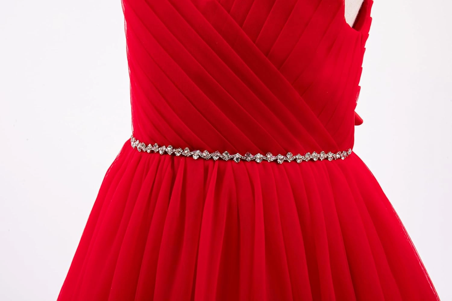 Glamulice Flower Girl Wedding Dress Tulle Long A Line Holiday Birthday Party Ball Gown Girls Formal Pageant Maxi Dresses
