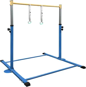 GLANT Gymnastic Kip Bar,Horizontal Bar for Kids Girls Junior,3' to 5' Adjustable Height,Home Gym Equipment,Ideal for Indoor and Home Training,1-4 Levels,300lbs Weight Capacity
